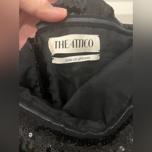 ATTICO Black Polyester Sequined Mini Dress Size 44, US 10-12.  Stunning! PROM - Picture 6 of 12